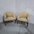 Very good pair of French Walnut tub chairs, with brass toes, in very good overall condition. 27.5" high Overall depth 24"...