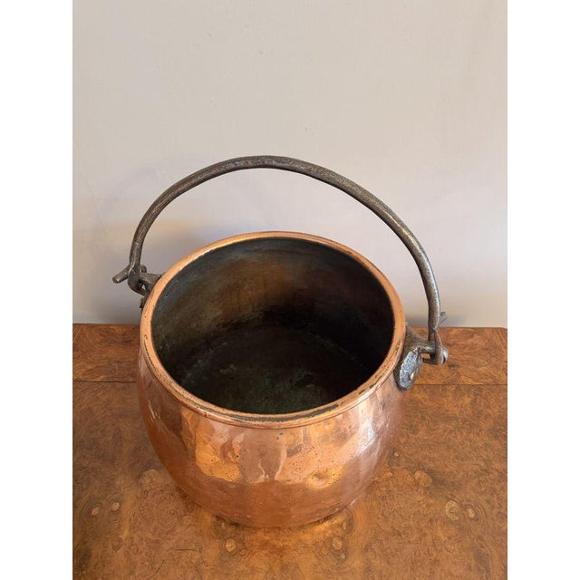 Large Antique George III Copper Lidded Pot, 1800s For Sale - Image 6 of 7