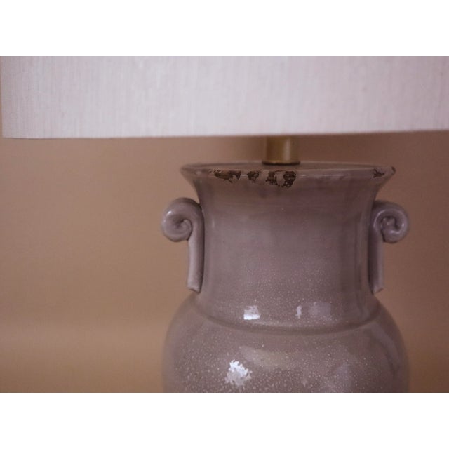 Luca lamp in gray by Wildwood/Frederick Cooper. Hand thrown Italian ceramic with gray glaze. Designed by Vietri. Does not...