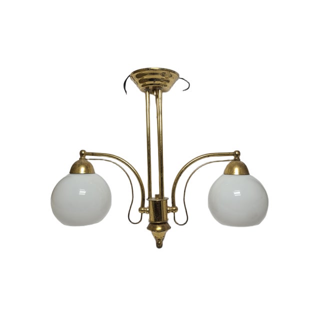 Vintage Art Nouveau Pendant Light, Poland, 1970s For Sale - Image 12 of 12