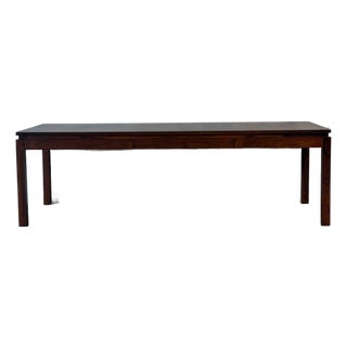 Minimalist Long Rectangular Rosewood Coffee Table Danish Vintage Mid-Century Modern 1960s For Sale