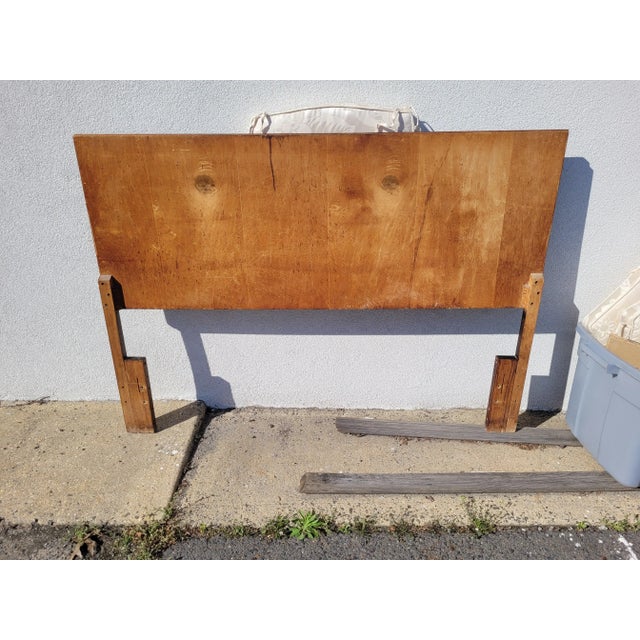 Taupe 1950s Mid Century Modern Roman Style Headboard For Sale - Image 8 of 8