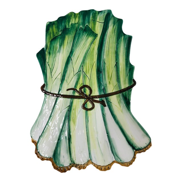 Italian Green Onion Trivet For Sale
