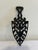 Black Vintage Wilton Hand Painted Cast Iron Floral Wall Trivet For Sale - Image 8 of 8