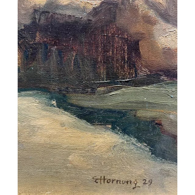 Modern Charles Émile Moïse Hornung, A l'orée du village, 1929, Oil on Canvas, Framed For Sale - Image 3 of 10