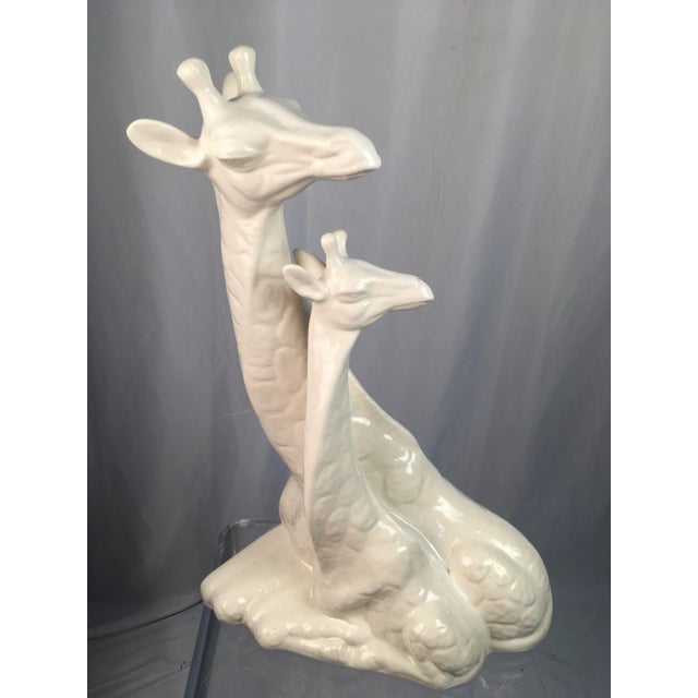 White Vintage Italian Giraffes Figurine For Sale - Image 8 of 8