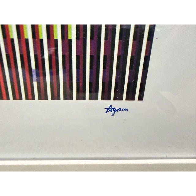 Mid-Century Modern Yaacov Agam Optical Art Typograph Serigraph Limited 53/200 For Sale - Image 3 of 8