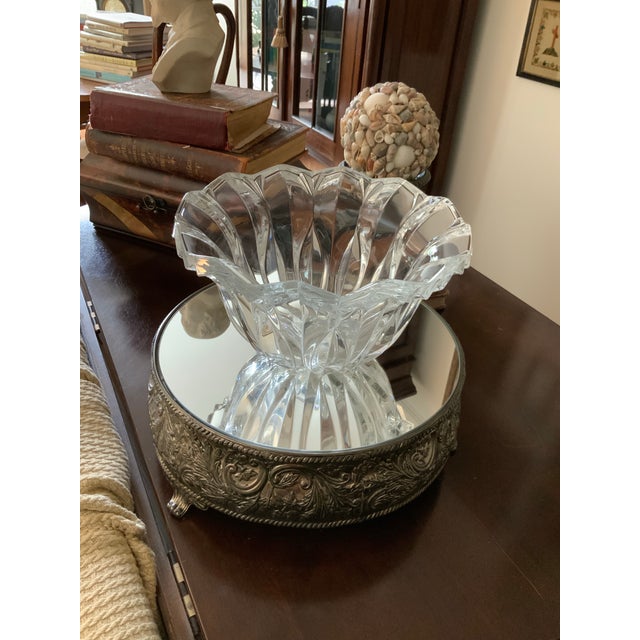 Late 20th Century Vintage Cristal J. G. Durand Lead Crystal Centerpiece Bowl - Made in France - 9.75” X 5.75” For Sale - Image 5 of 7