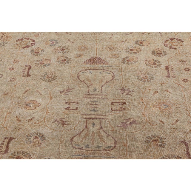 Early 20th Century Authentic Early 20th Century Indian Handmade Wool Rug For Sale - Image 5 of 12
