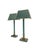 Brass and Green-Painted Metal Table Lamps by Kullmann, 1970, Set of 2 For Sale - Image 4 of 14