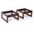Pair of Percival Lafer Low Profile Rosewood and Smoked Glass Side Tables or Platform Bed Nightstands For Sale - Image 9 of 10