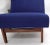 Pair of New Navy Blue Wool Upholstery Lounge Slipper Chairs For Sale - Image 12 of 13