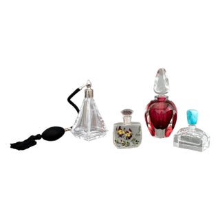 American Glass Perfume Bottles, 4 For Sale