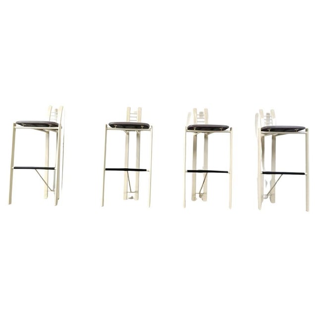 Vintage Chrome Wire Bar Stools, 1980s, Set of 4 For Sale - Image 9 of 9