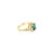 Contemporary Lab Generated Emerald with Diamond Halo Engagement Ring, Size 8 For Sale - Image 3 of 5