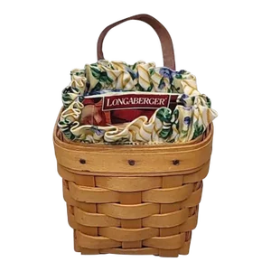 Longaberger Vintage 1998 Small Chive Hanging Basket 15211 With Liner & Insert