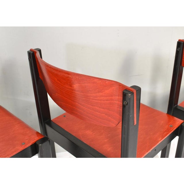 Italian Postmodern Stacking Chairs in Sottsass Style, Italy, 1970s, Set of 14 For Sale - Image 14 of 18