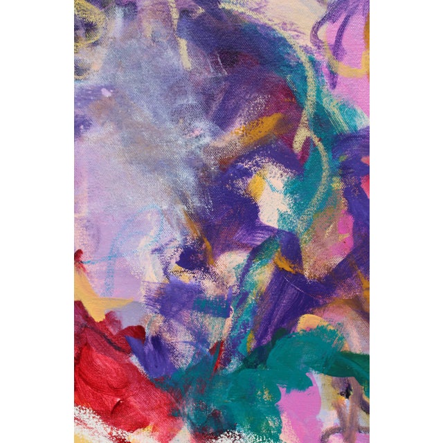 Magenta "Spellbound" Contemporary Original Abstract Painting by Lisa Finlayson For Sale - Image 8 of 12