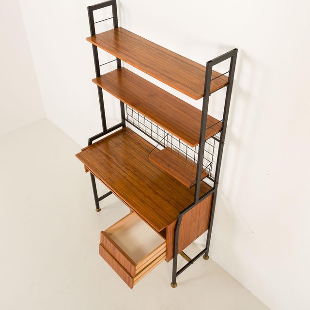 Mid-Century Italian Bookcase with a Desk, 1970s For Sale - Image 6 of 14