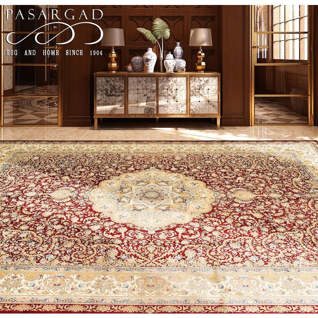 Pasargad DC Exquisite Design Paris Palace Fine Power Loom v. Silk Rug For Sale - Image 4 of 4
