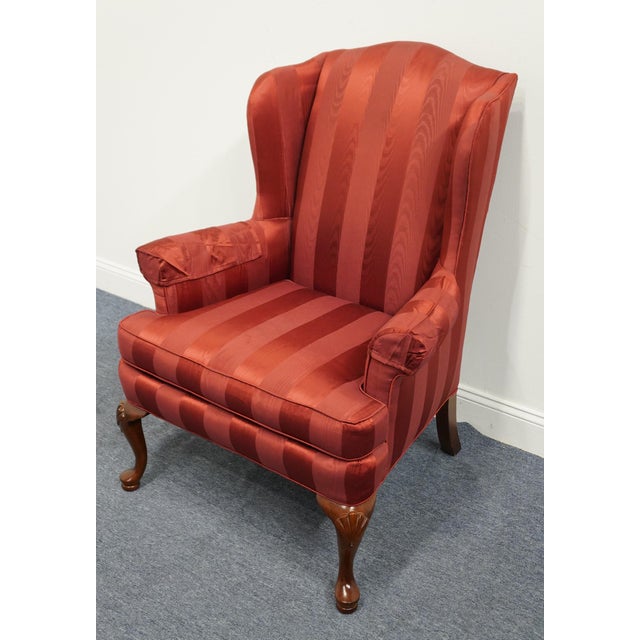 Highland House Traditional Style Red Upholstered Accent Wingback Arm