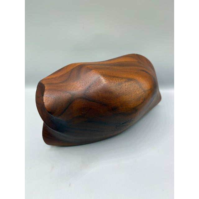 Finely made walnut wood biomorphic sculpture. Likely made in in the mid century by an artisan. Made of laminated pieces of...