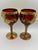 Lovely pair of Murano Glass Wineglasses created by Glass Master Salvadori. Each piece is triple-fired and has amazing...