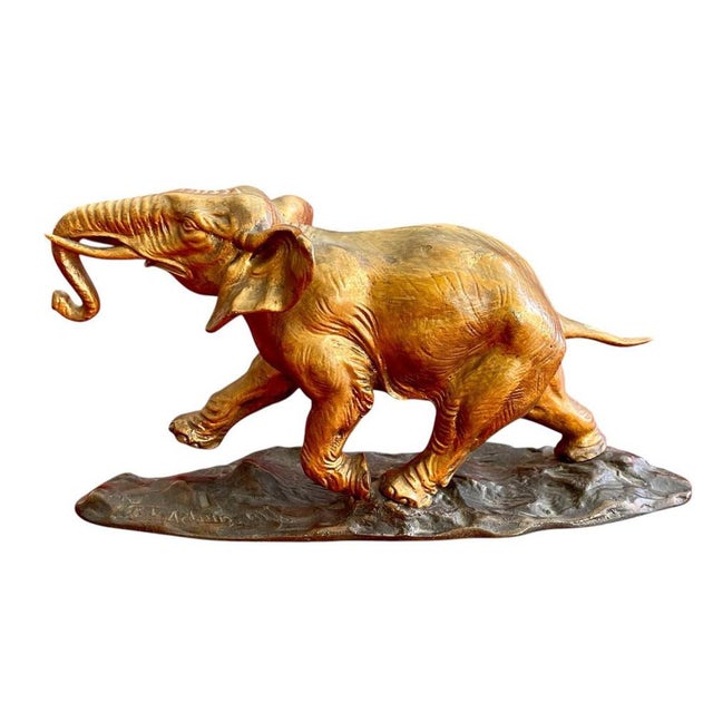 Elephant in Bronze by Ernest Louis Adnin For Sale - Image 3 of 12