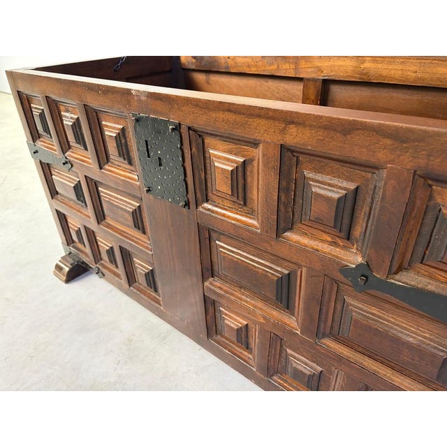 Brutalist Vintage Spanish Storage Chest, 1950s For Sale - Image 3 of 14