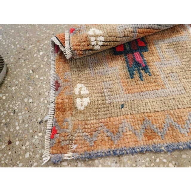 Taupe Galerie Shabab Collection Mid-20th Turkish Anatolian Throw Rug For Sale - Image 8 of 8