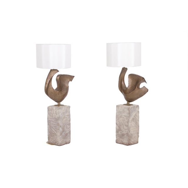 Metal Brutalist Style Lamp, 1970s For Sale - Image 7 of 8