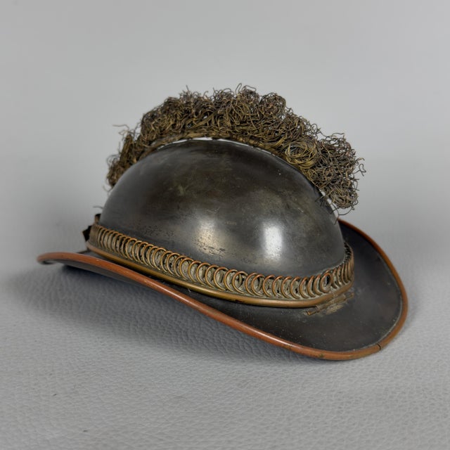 Antique Brass Helmet Inkwell, Early 1900s For Sale - Image 13 of 13