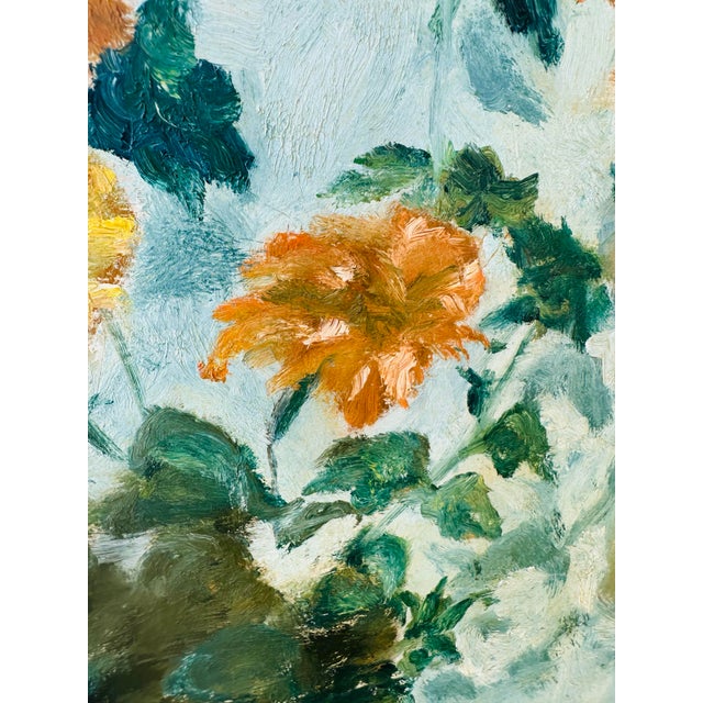 Vintage Framed Floral Painting For Sale - Image 4 of 4