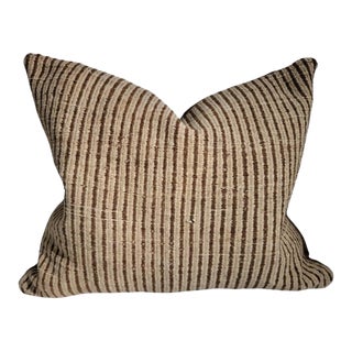 Striped Navajo Indian Weaving Saddle Blanket Pillow For Sale