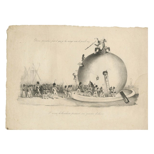 Dutch Troops Winter Quarters in a Cheese, Belgium, 1830, Litograph on Paper For Sale - Image 4 of 4