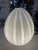 1970s Vintage Mazzega Murano Glass Ovoid Table Lamp – White Striped Art Glass For Sale - Image 5 of 9