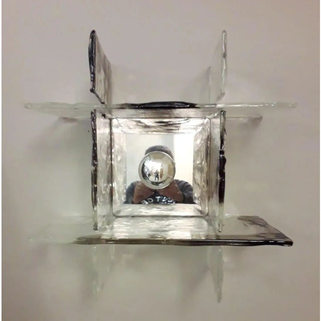 Mazzega Murano 1960s Square Sconces by Carlo Nason for Mazzega For Sale - Image 4 of 12
