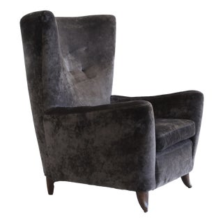 Vintage Wingback Chair by Paolo Buffa, Italy, 1950s For Sale
