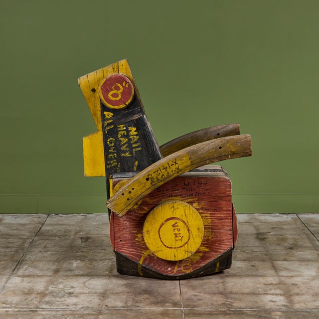 Abstract Assemblage Armchair in the Style of Robert Hudson For Sale - Image 3 of 16