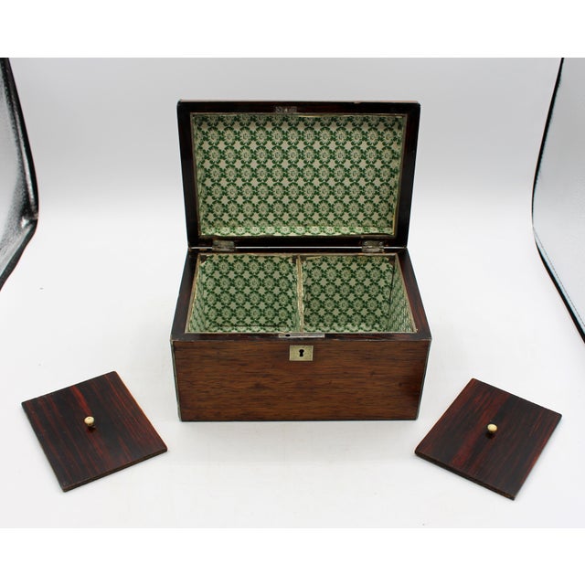 Wood Mid-19th Century English Victorian Tea Caddy Box For Sale - Image 7 of 7