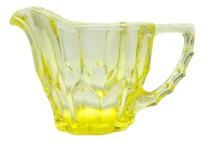 Art Deco Milk Jug from Hortensja Glassworks, Poland, 1950s