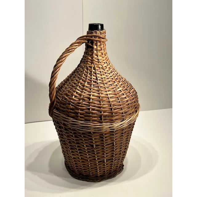 Vintage French Wicker Demi John Jug #101 Vintage French Wicker Demi John Wicker-covered Demi John jugs are a charming...