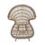 Contemporary Rattan & Black Scoop Dining Chair For Sale - Image 3 of 7