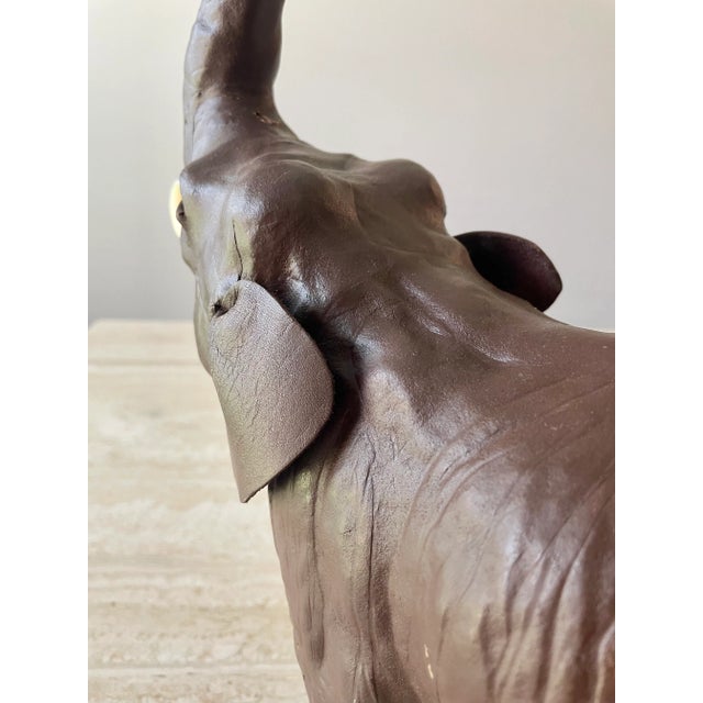 Modern Leather Elephant Sculpture For Sale - Image 3 of 11