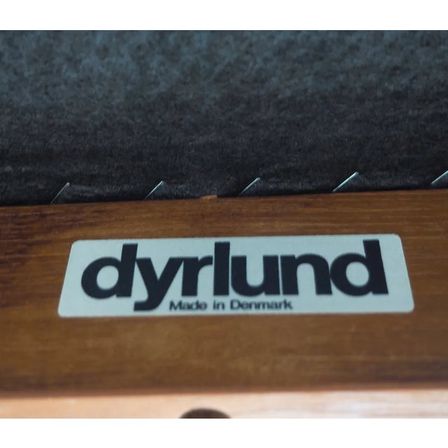 Blue Teak Armchair from Dyrlund, 1970s For Sale - Image 8 of 9