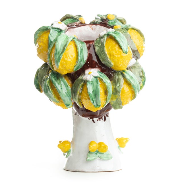 Modern Sculpture with Lemons, Ceramiche D'arte Dolfi For Sale - Image 3 of 10
