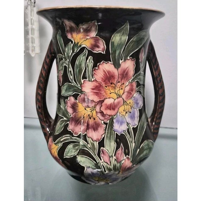 Antique Royal Bonn Porcelain Art Nouveau Female Portrait Vase For Sale - Image 4 of 5