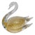 Marcolina Gold Fleck Glass Swan Sweden For Sale