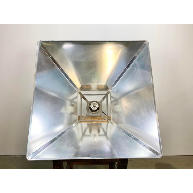 Large Industrial Silver Ceiling Lamp, 1970s For Sale - Image 13 of 15