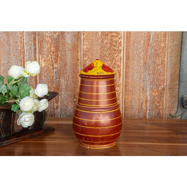 Wood Marvi Polychrome Treen Lidded Pot For Sale - Image 7 of 7